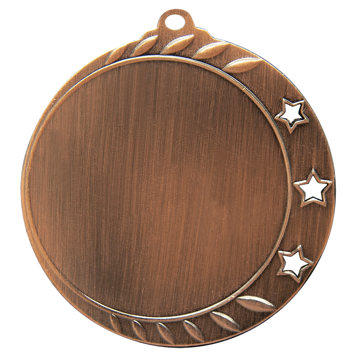 3-Star 2" Insert Holder Medal-Antique Bronze  (Insert Not Included)
