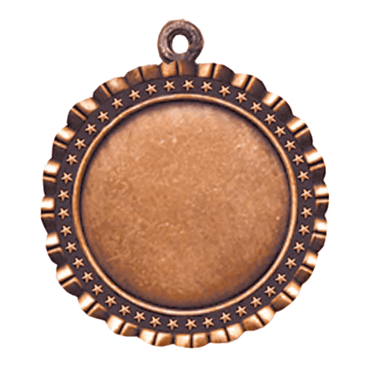 Star 2" Insert Holder Medal-Antique Bronze (Insert Not Included)