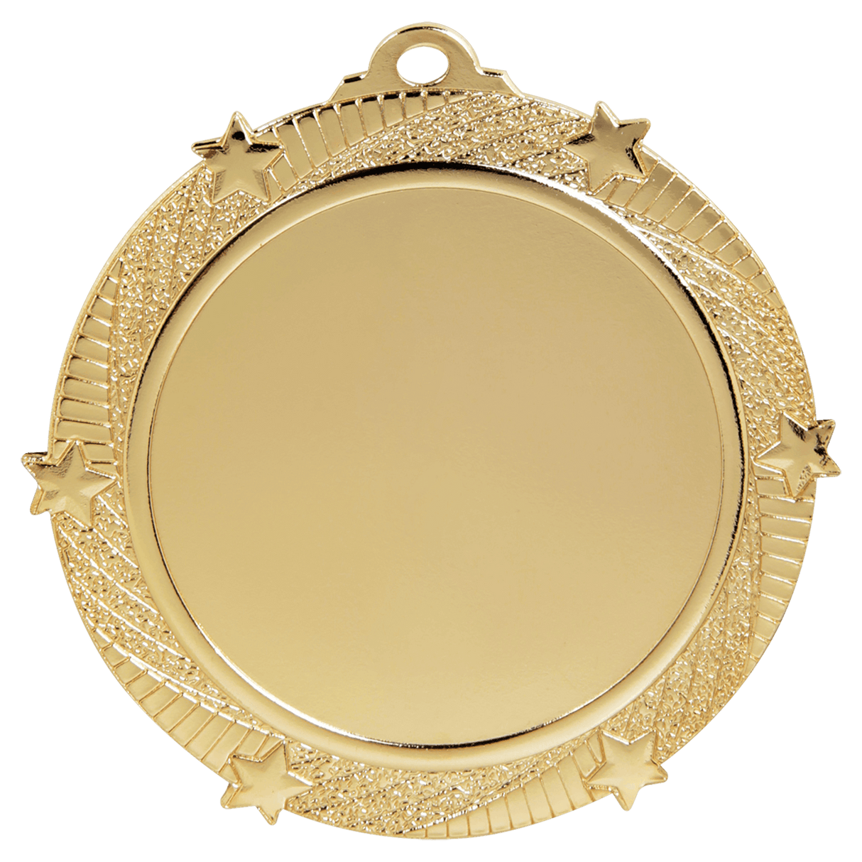 6-Star 2" Insert Holder Medal-Bright Gold  (Insert Not Included)