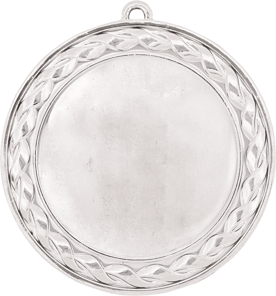 Weave 2" Insert Holder Medal-Bright Silver (Insert Not Included)
