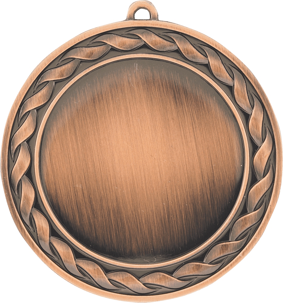 Weave 2" Insert Holder Medal-Antique Bronze (Insert Not Included)