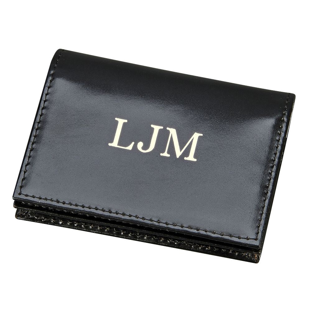 Black Leather Expanding Card Case