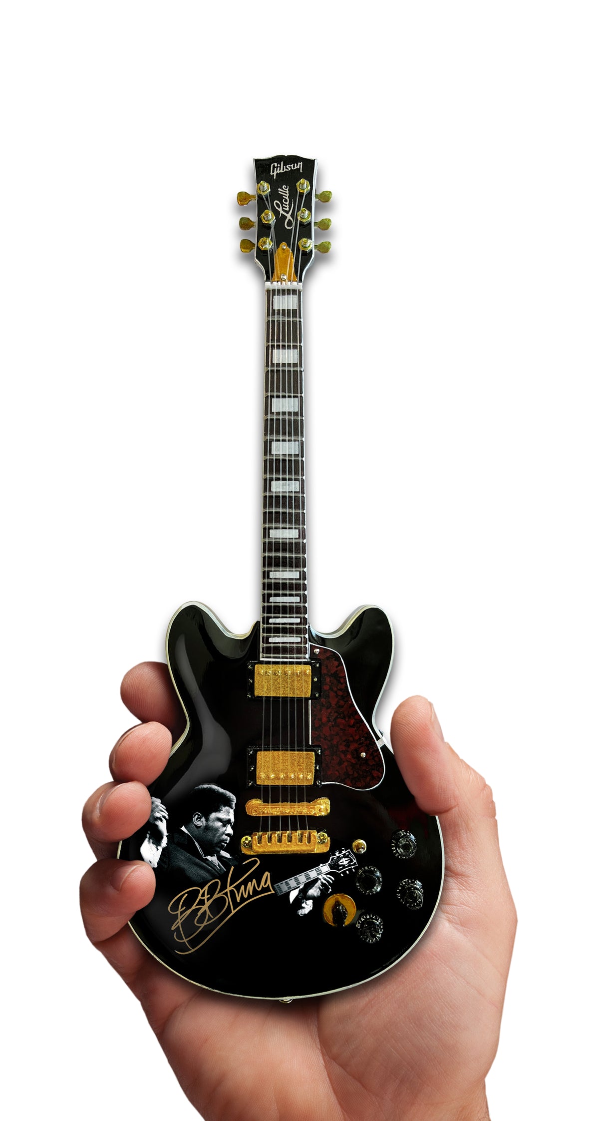 BB KING TRIBUTE Gibson ES-355 Lucille Ebony Miniature Guitar Model