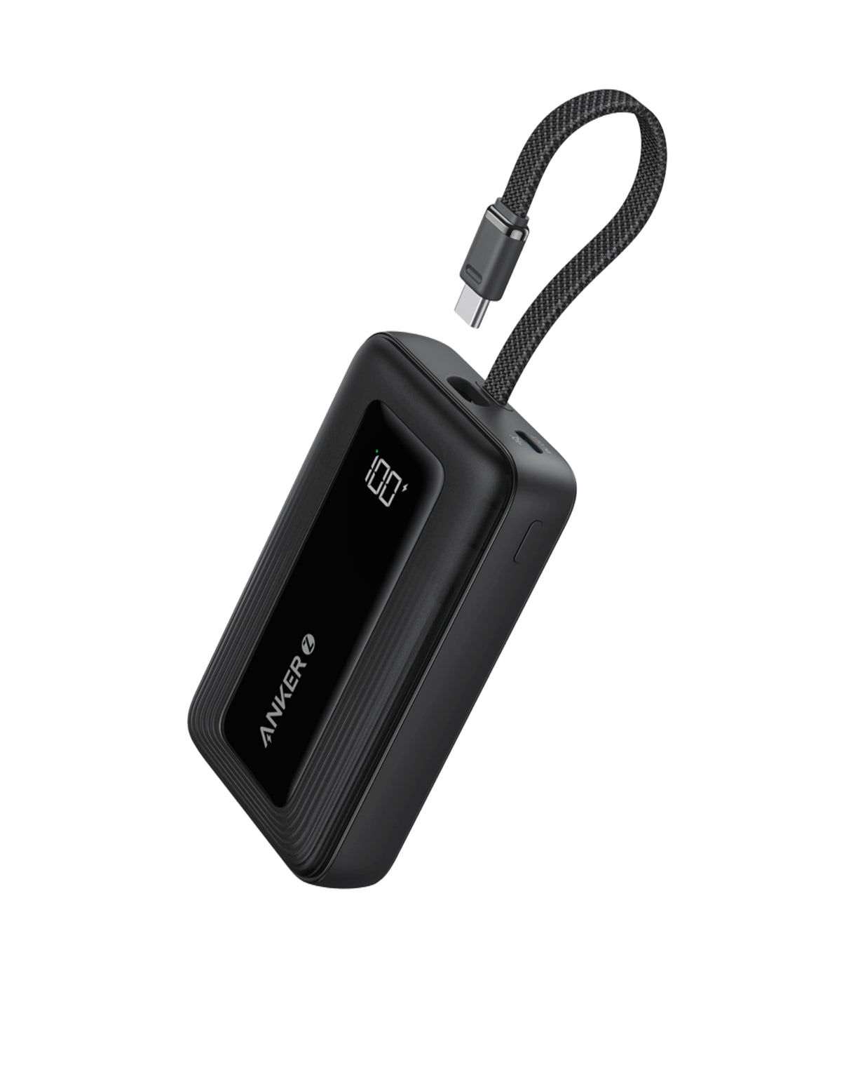 Anker Zolo Power Bank (10K, 30W) with a 5.4-inch (13.7 cm) built-in USB-C cable.