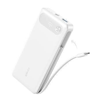 Anker Power Bank (20K, 87W, Built-In USB-C Cable)-AKD Ink
