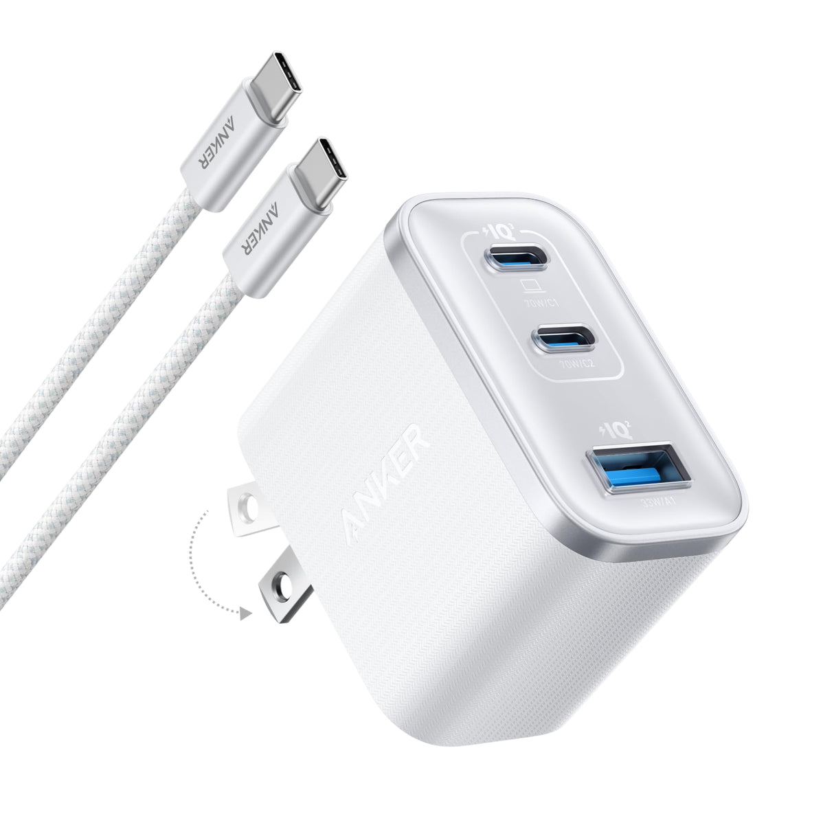Anker Nano Charger (70W, 3 Ports)