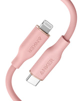 Anker <b>641</b> USB-C to Lightning Cable (Flow, 3 ft Silicone)