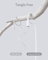 Anker 641 USB-C to Lightning cable in flow design, 3 feet silicone material, showing the cable's flexible and durable construction.