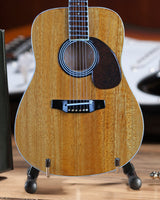 Classic Dreadnought Natural Finish Acoustic Miniature Guitar Replica Collectible