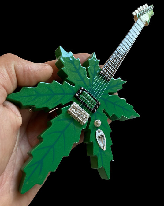 Sweet Leaf Guitars® Mary Jane Marijuana Shape Miniature Guitar Model - Tommy Chong