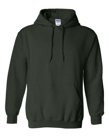 Unisex Heavy Blend hooded sweatshirt by Gildan, featuring a front pocket, drawstring hood, and soft fabric in a casual fit.