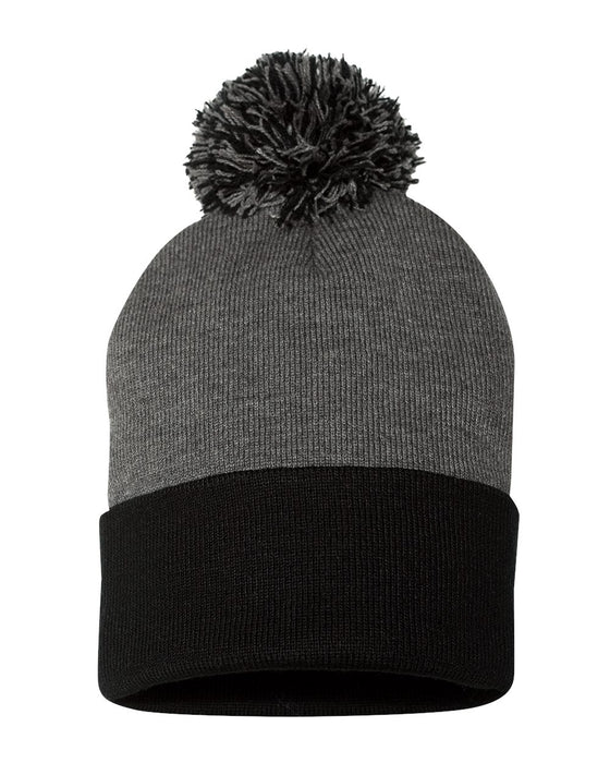 12" Pom-Pom Cuffed Beanie