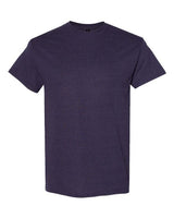 Unisex Heavy Cotton T-Shirt by Gildan, front view showing plain white cotton fabric and classic fit design.