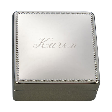 Square Box With Beaded Border-AKD Ink