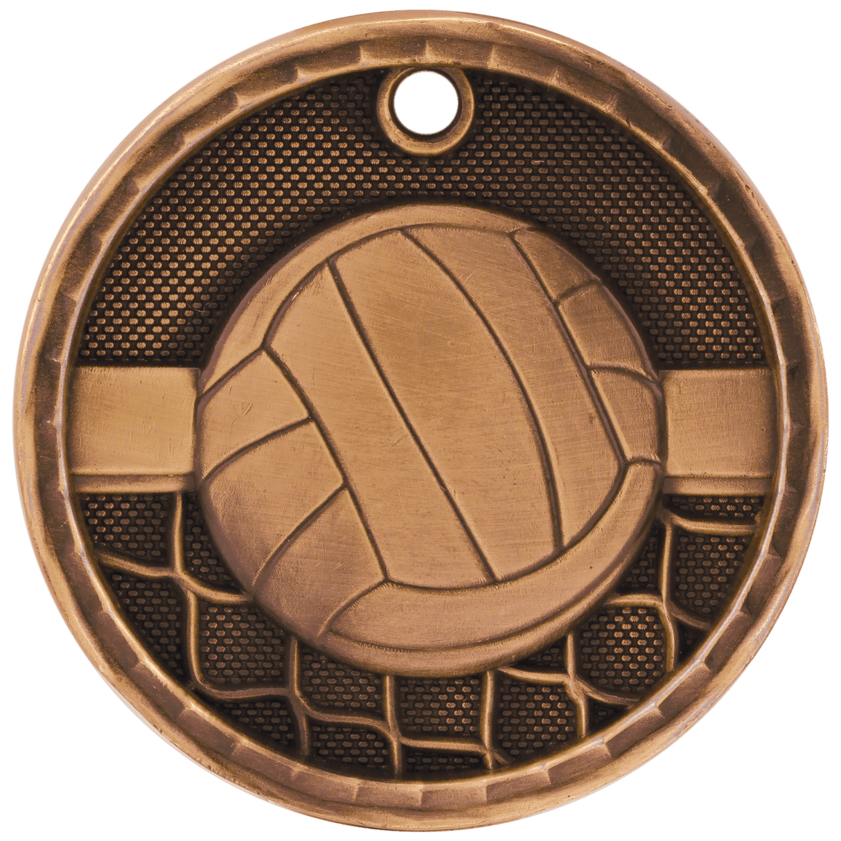 Volleyball 3-D Medal-Bronze 2"