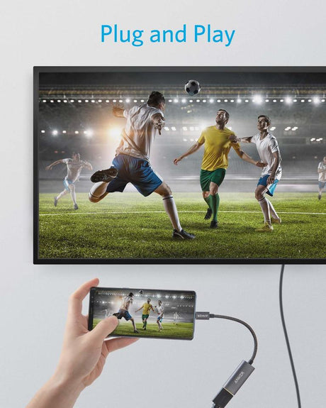 Anker 310 USB-C Adapter for charging and 4K HDMI output, showing the compact device with USB-C port on a white background.