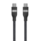 Anker USB-C to USB-C cable in black, 3 feet long, upcycled braided design, capable of 240W power transfer.