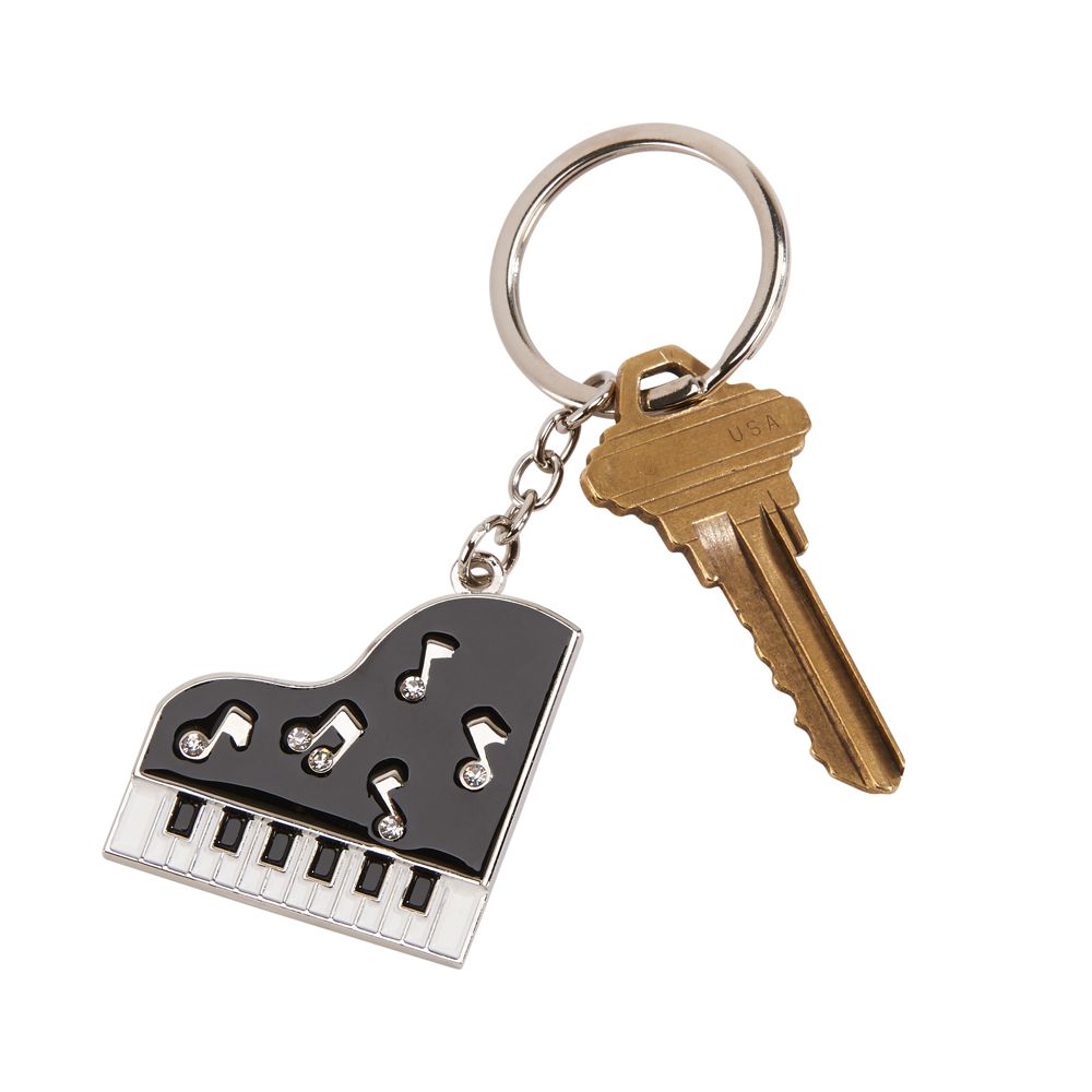 CLCUG4ORFR3R4SAUSMSLMLCLL1M3 - Piano Keychain With Crystals, 3.5"