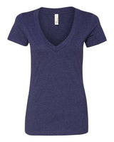 Women’s CVC Deep V-Neck T-Shirt