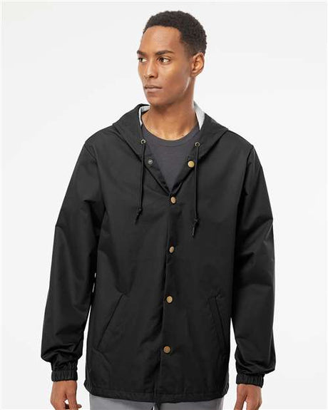 Men's Water-Resistant Hooded Windbreaker - AKD Ink