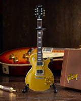 Miniature Gibson Les Paul Standard “Victoria” Goldtop guitar replica by AXE HEAVEN® featuring detailed gold finish and realistic design.