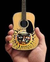 Officially Licensed Sublime Large Sun Logo Natural Finish Acoustic Mini Guitar