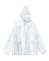 Men's Clear Hooded Rain Jacket - AKD Ink