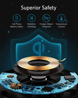 Anker 313 wireless charging pad for smartphones, sleek black pad with charging indicator light, designed for wireless device charging.