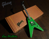 Dave Mustaine Signature Gibson Flying V SET OF 2 Mini Guitar Collection - Rust in Peace & Silver Metallic