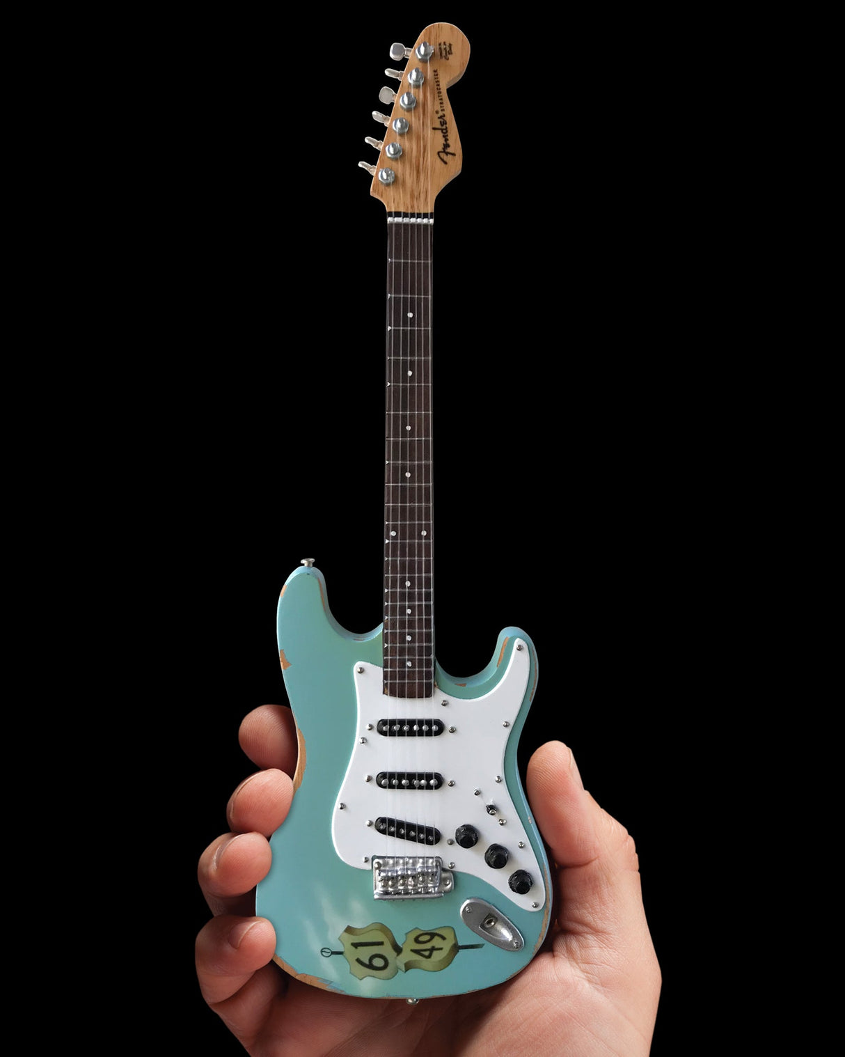 Officially Licensed Kenny Wayne Shepherd Mini Fender™ Strat™ Crossroads Blue Guitar Model