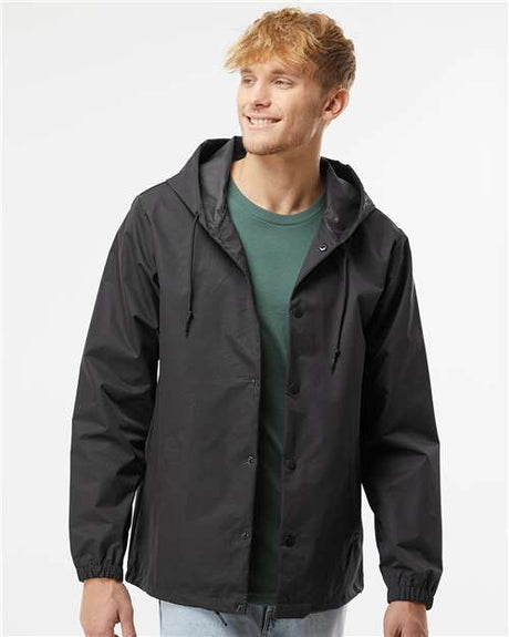 Men's Water-Resistant Hooded Windbreaker - AKD Ink
