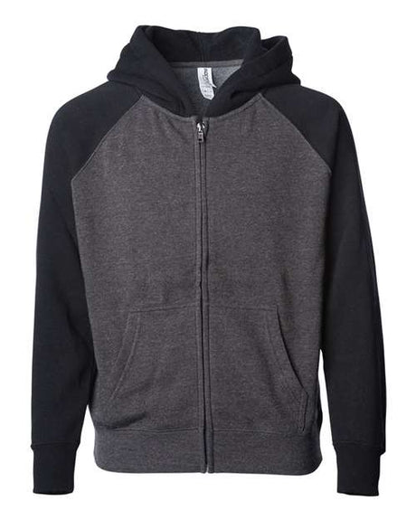 Toddler Lightweight Special Blend Raglan Zip Hood - AKD Ink