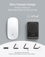 Anker MagGo wireless charging station, foldable 3-in-1 design with multiple charging pads for phone, watch, and earbuds.