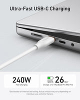 Anker 643 USB-C to USB-C silicone charging cable, durable and flexible for fast device charging.