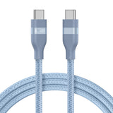 Anker 6ft blue USB-C to USB-C cable, upcycled braided design, supports 240W fast charging, length visible in the image.