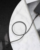 Anker 331 USB-C to Lightning charging cable, white, with braided design for durability, suitable for Apple devices.
