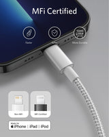 Anker 331 USB-C to Lightning charging cable showing the cable's USB-C and Lightning connectors on a white background.
