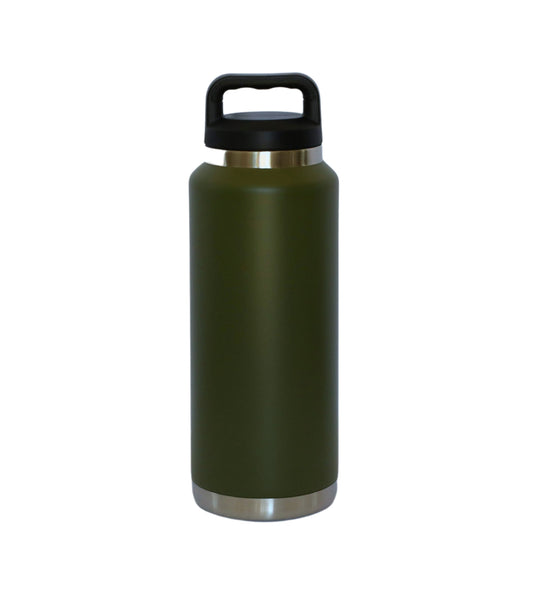 36 Oz Stainless Steel Twist-Off Cap Water Bottle - Dark Green