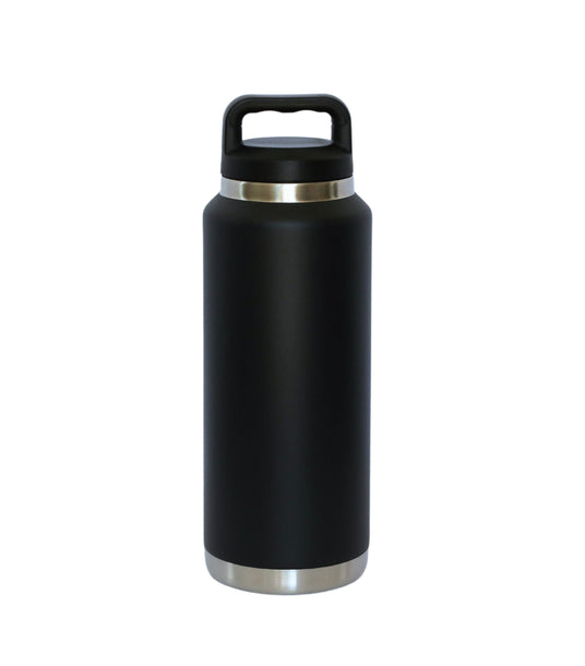 36 Oz Stainless Steel Twist-Off Cap Water Bottle - Black