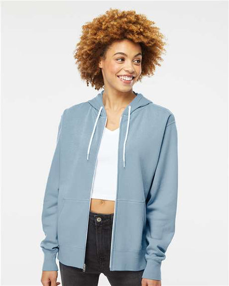 Unisex Lightweight Full-Zip Hooded Sweatshirt - AKD Ink