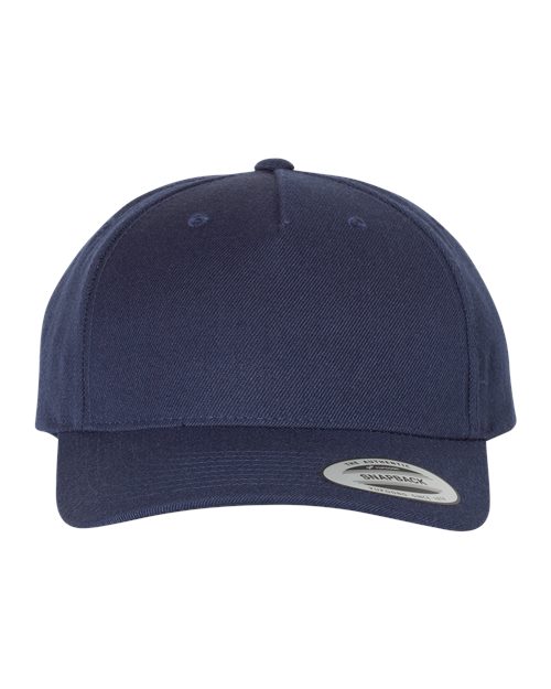 Premium Five-Panel Curved Bill Snapback Cap-AKD Ink