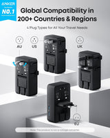 Anker Nano 5-in-1 20W travel adapter with multiple USB ports and compact design for charging devices on the go.