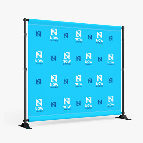 Adjustable step and repeat backdrop