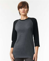 Unisex CVC Three-Quarter Sleeve Tee