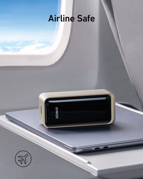 Anker Prime 20K 200W power bank for charging devices, shown with multiple ports and sleek black design.