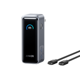 Anker Prime Power Bank 9.6K with 65W fusion charging, compact design, and multiple ports for portable device power.