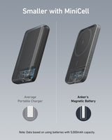 Anker 621 Magnetic Battery MagGo for charging, featuring a sleek design with magnetic attachment for convenient wireless power.