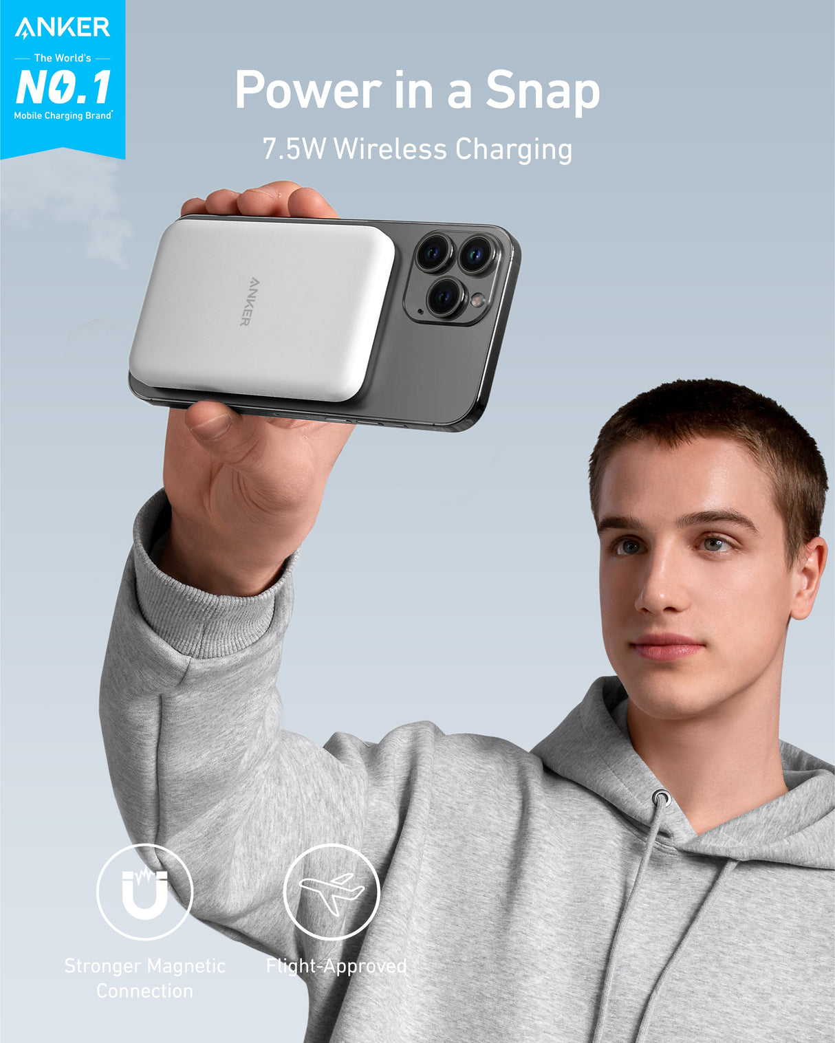 Anker 621 MagGo Magnetic Battery pack for charging, with a sleek design and magnetic connector visible in the image.