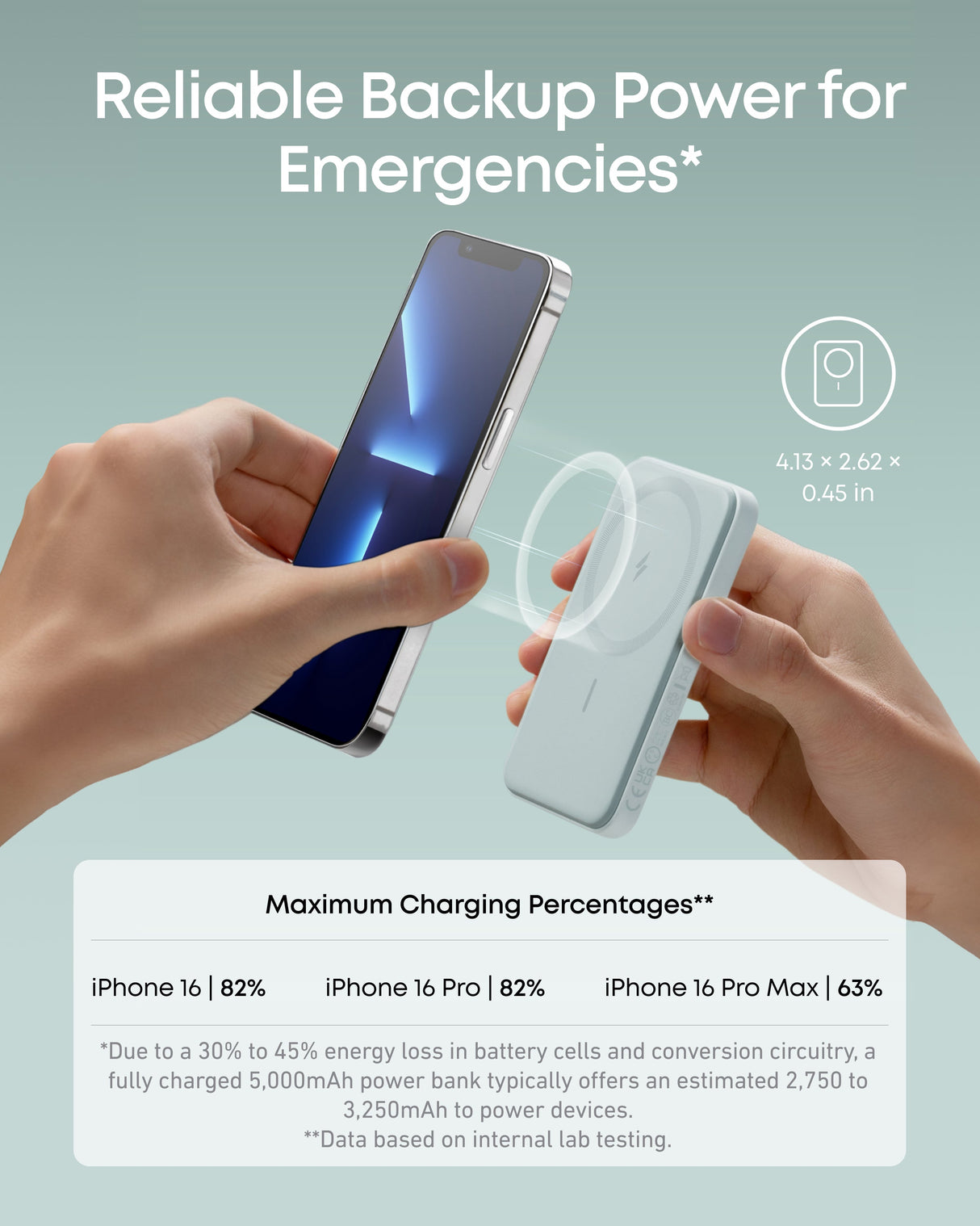 Anker 621 MagGo magnetic battery charger with sleek design and magnetic attachment for convenient device charging.