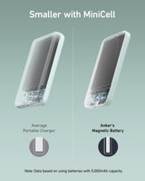 Anker 621 Magnetic Battery MagGo for charging, featuring sleek design and magnetic connection, shown on a white background.